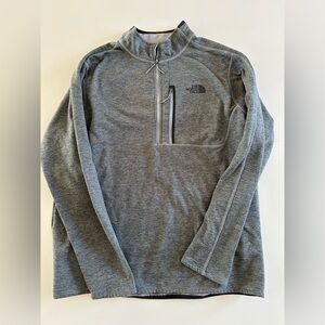 Men’s Northface Gray Quarter-Zip Pullover, XL